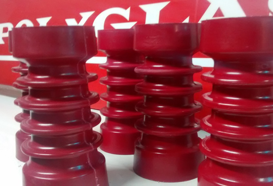 Aisladores m6 rojo 20x19mm poliéster resina stützisolator selbstverlöschend 1 unid. 